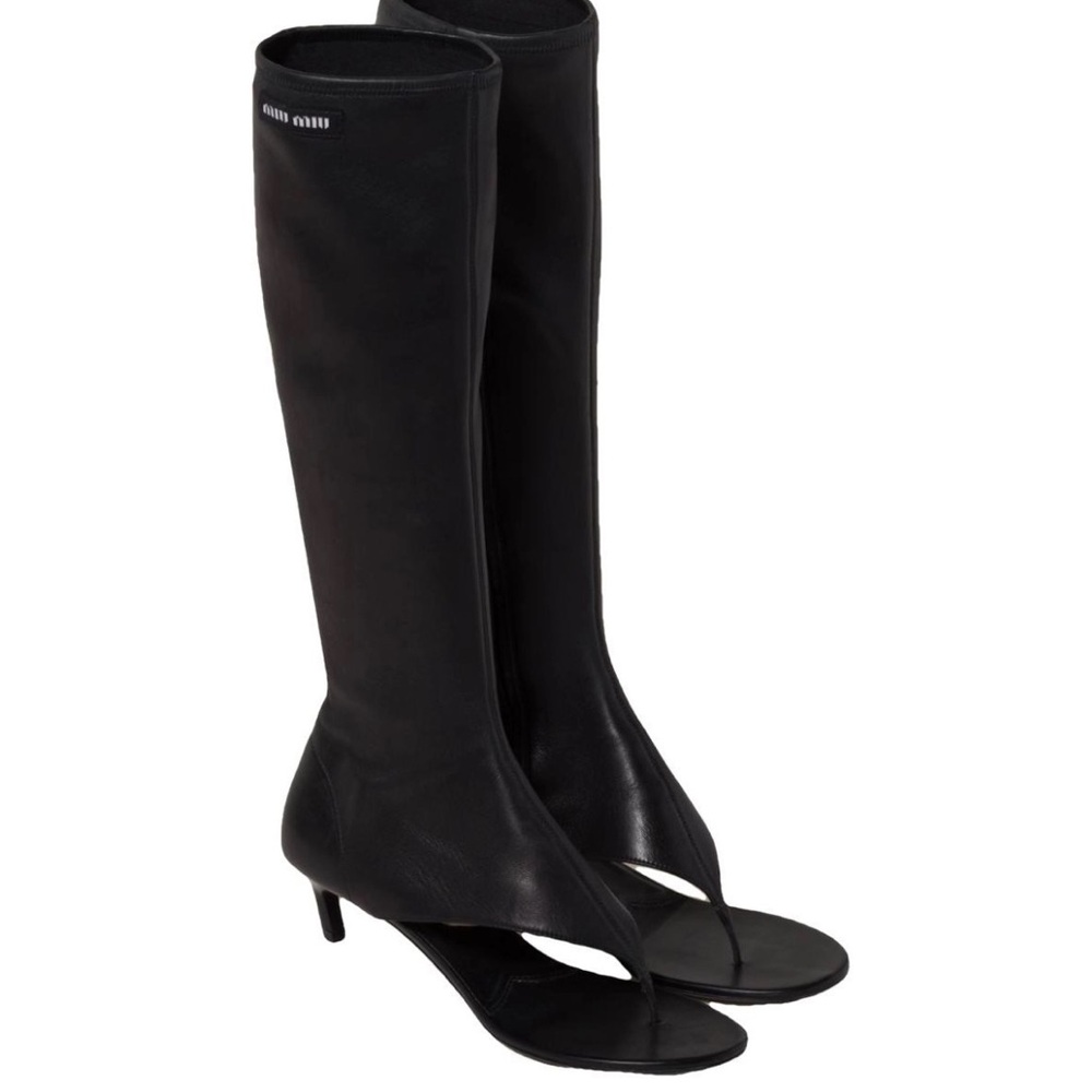 Elegant Black Women's Knee-High Sandals